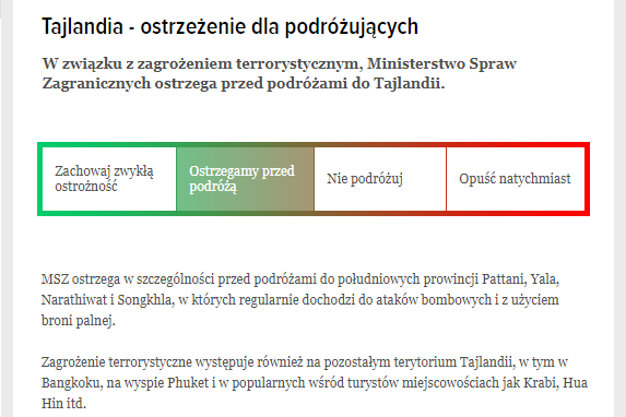 Ostrzeżenie MSZ