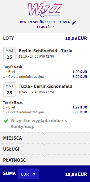 rezerwacja lotów do Tuzli