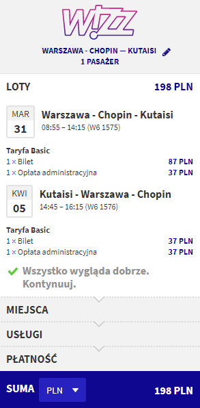 rezerwacja lotów do Gruzji