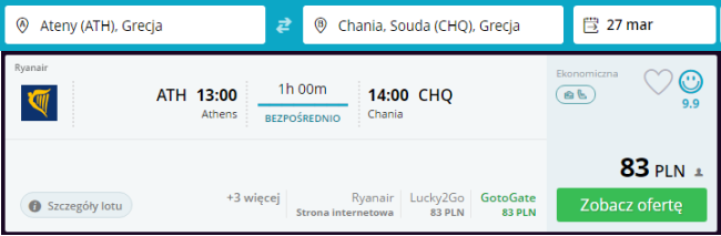 Rezerwacja przelotów z Aten na Kretę