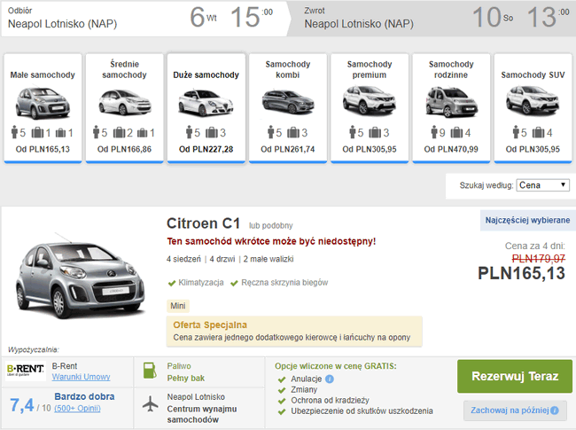auto w Neapolu