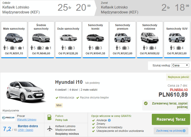 auto na Islandii