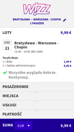 zarezerwuj lot do warszawy