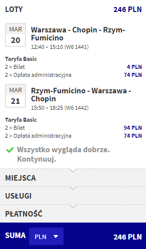 rzym loty