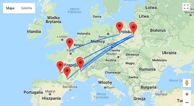 francja mapa
