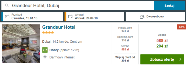 Rezerwacja hotelu Grandeur