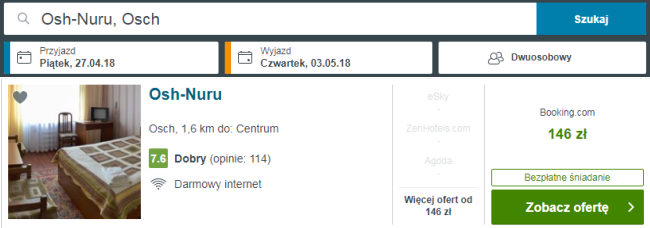 Rezerwacja hotelu w Osz