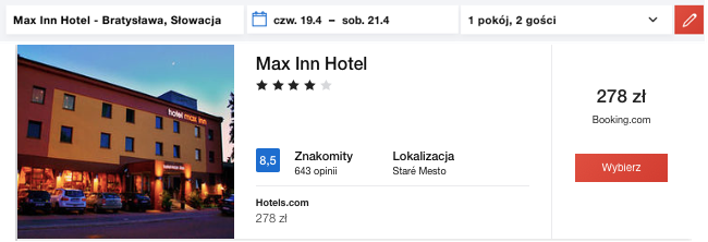 zarezerwuj hotel w bratyslawie