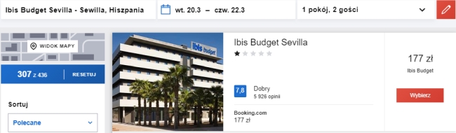 Rezerwacja hotelu w Sewilli