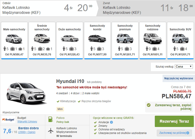 auto na Islandii