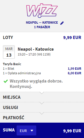 Rezerwacja przelotów z Neapolu do Katowic