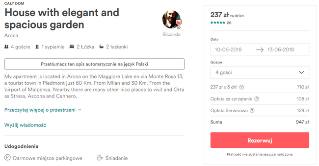 noclegi nad jeziorem maggiore