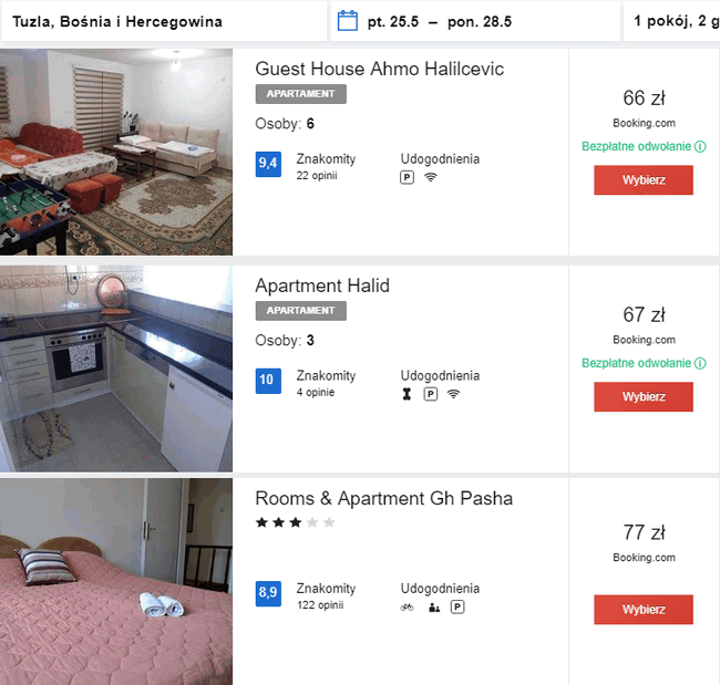 rezerwacja noclegów w Tuzli