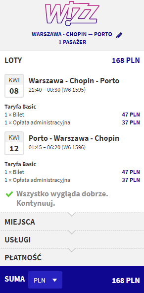 rezerwacja lotów do Porto