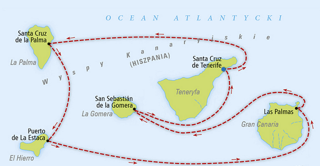 mapa rejsu