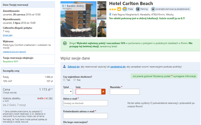 hotel carlton brach rimini