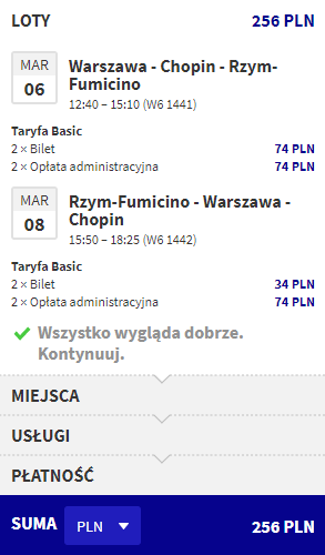 rzym loty