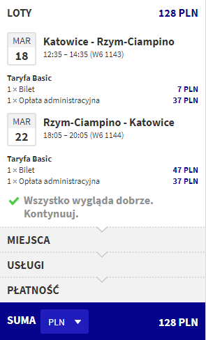 rzym loty