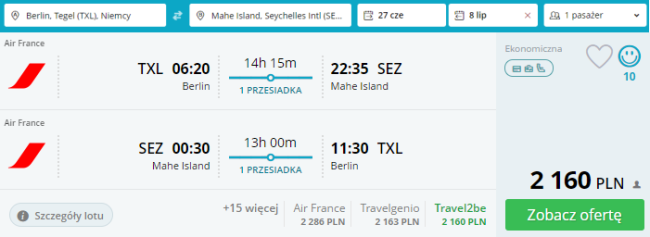 seszele loty