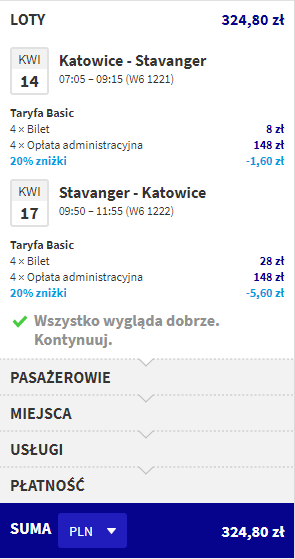 stavanger loty