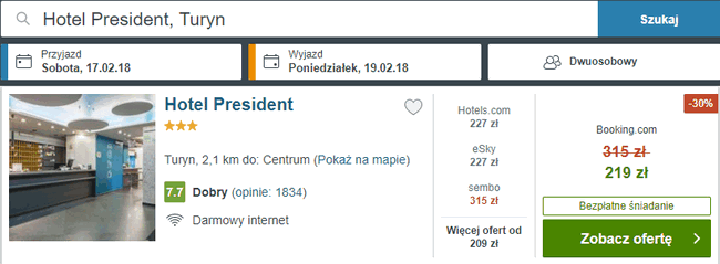 rezerwacja noclegu w Turynie