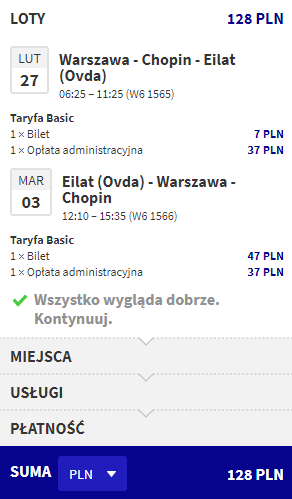 ejlat z warszawy