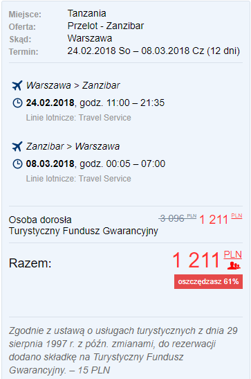 rezerwacja lotów na zanzibar