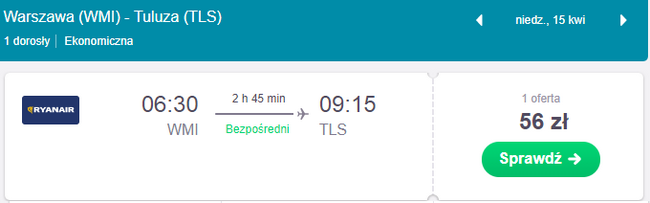 rezerwacja lotów z warszawy do tuluzy