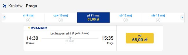 Bilet do Pragi