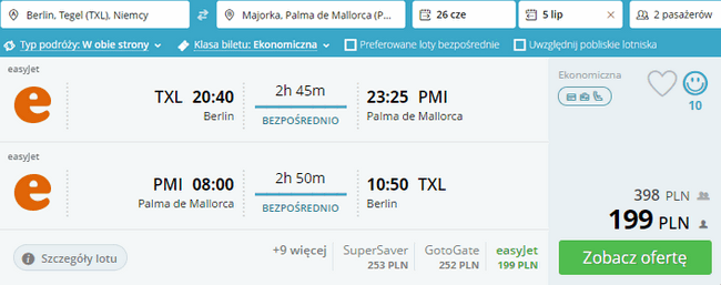 rezerwacja lotów na Majorkę