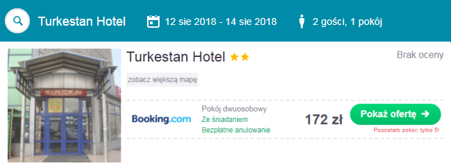 Rezerwacja obiektu w Ałmaty