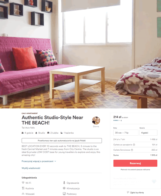 apartament w Tel Awiwie
