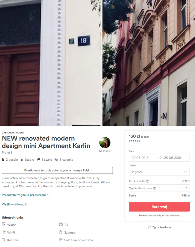 apartament w Pradze