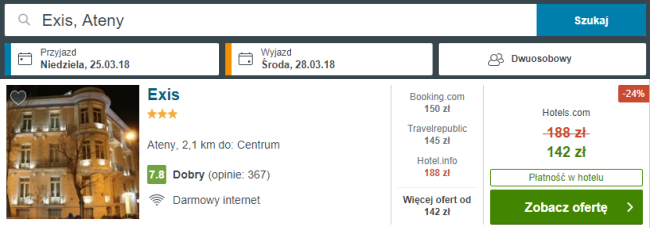 Rezerwacja noclegu w Atenach