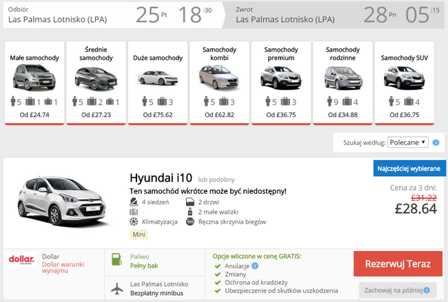auto na kanarach