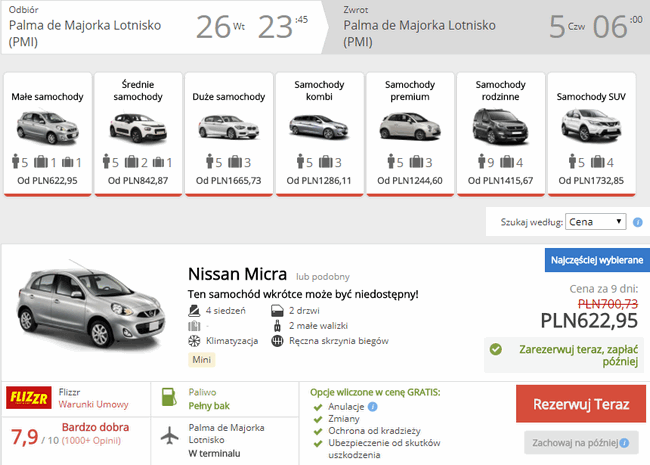 auto na Majorce