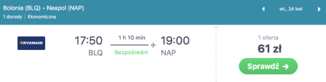 zarezerwuj lot do neapolu