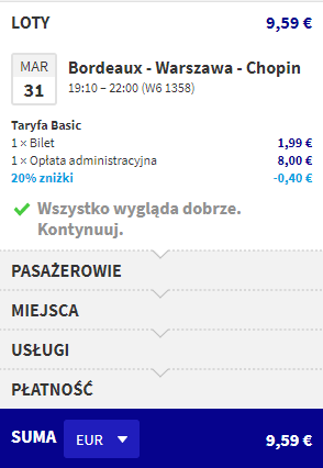 warszawa lot