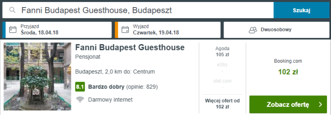 Rezerwacja obiektu w Budapeszcie