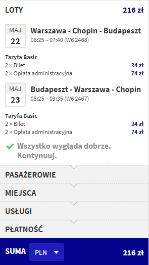 budapeszt loty