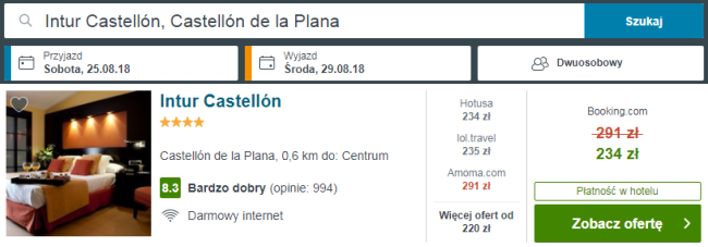 Rezerwacja obiektu w Castellon