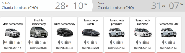 Rezerwacja auta na Krecie