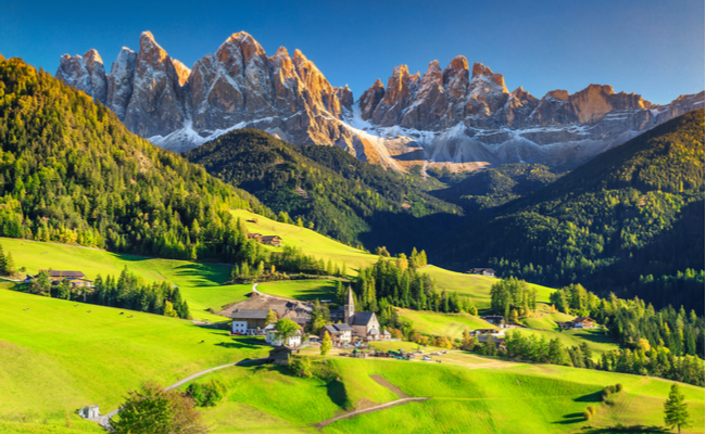 dolomity piękny widok