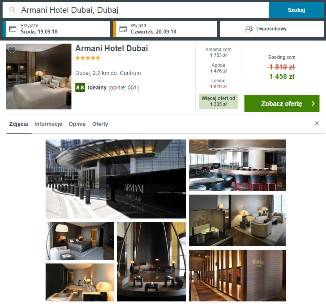 dubaj hotel armani