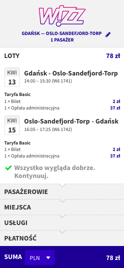 zarezerwuj lot do oslo