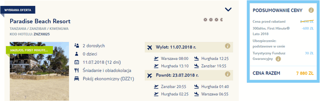 wczasy na Zanzibarze