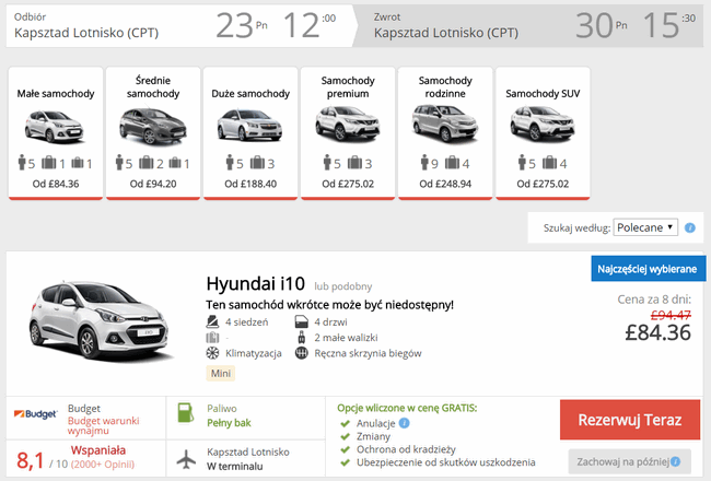 auto w rpa wynajem