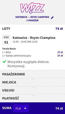 zarezerwuj lot do rzymu