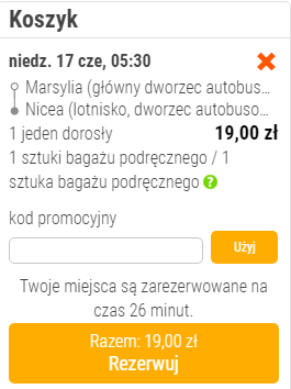 Rezerwacja przejazdów z Marsylii do Nicei