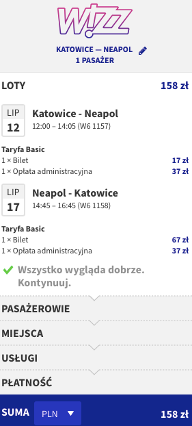 loty neapol wakacje